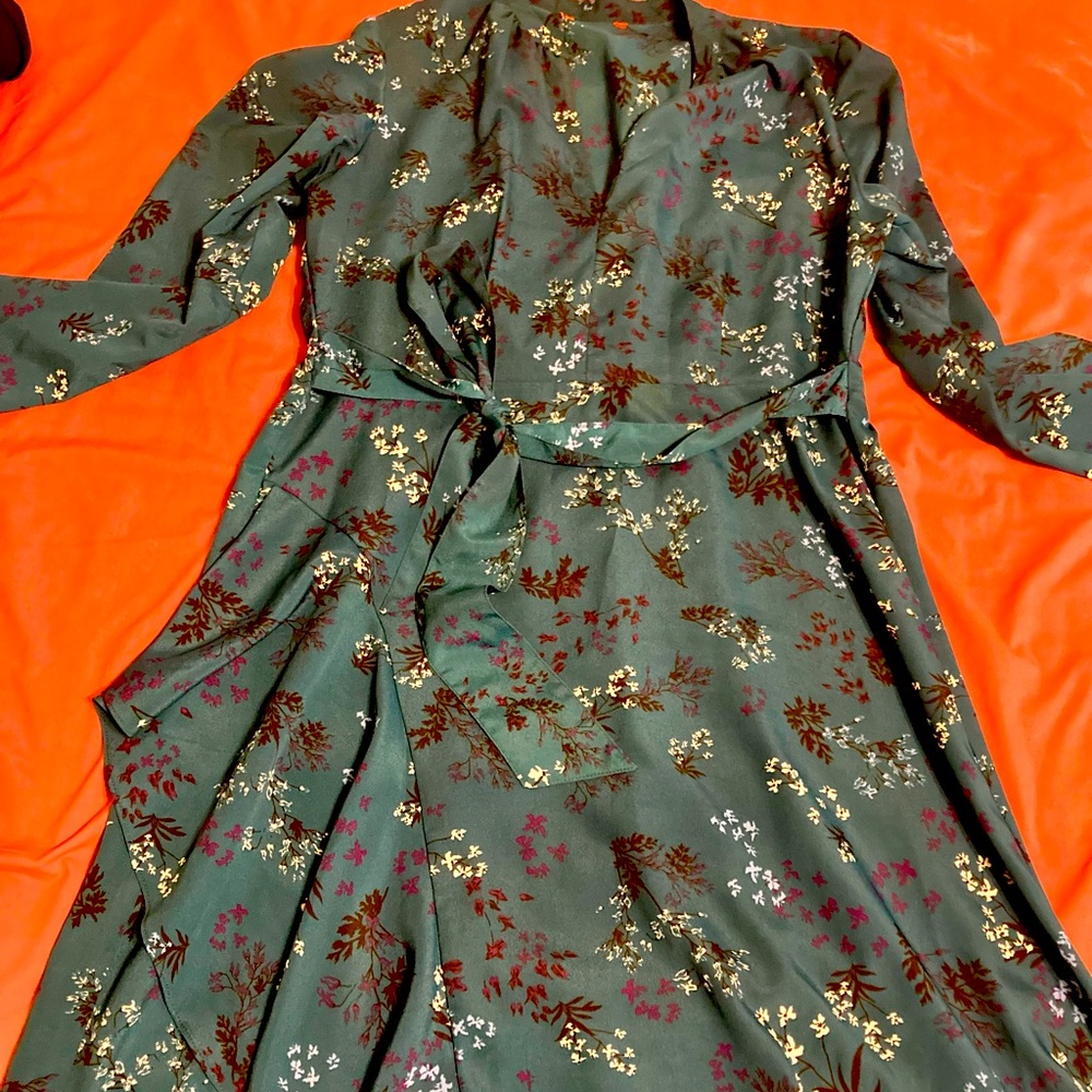 LOVELY TEAL RUFFLED DRESS BY JOEFRESH.